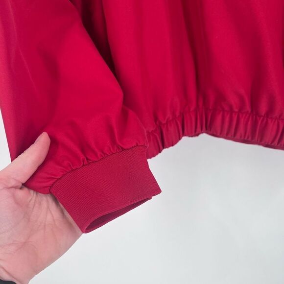 FootJoy Men's Windbreaker Golf Jacket Elastic Hem Long Sleeve Pullover Red XL - Picture 6 of 9